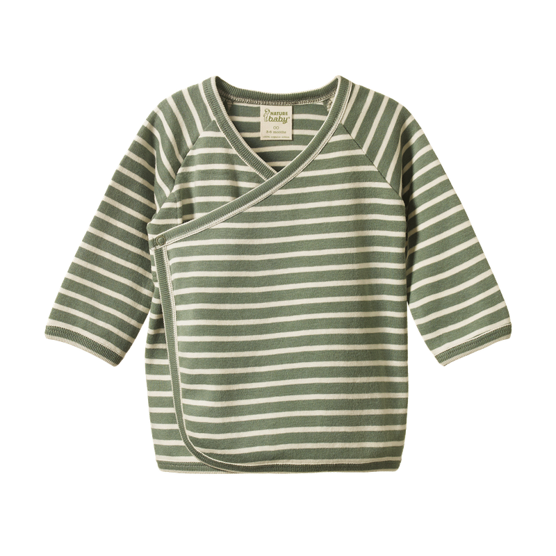 Nature Baby - Kimono Jacket - Nettle Twin Stripe