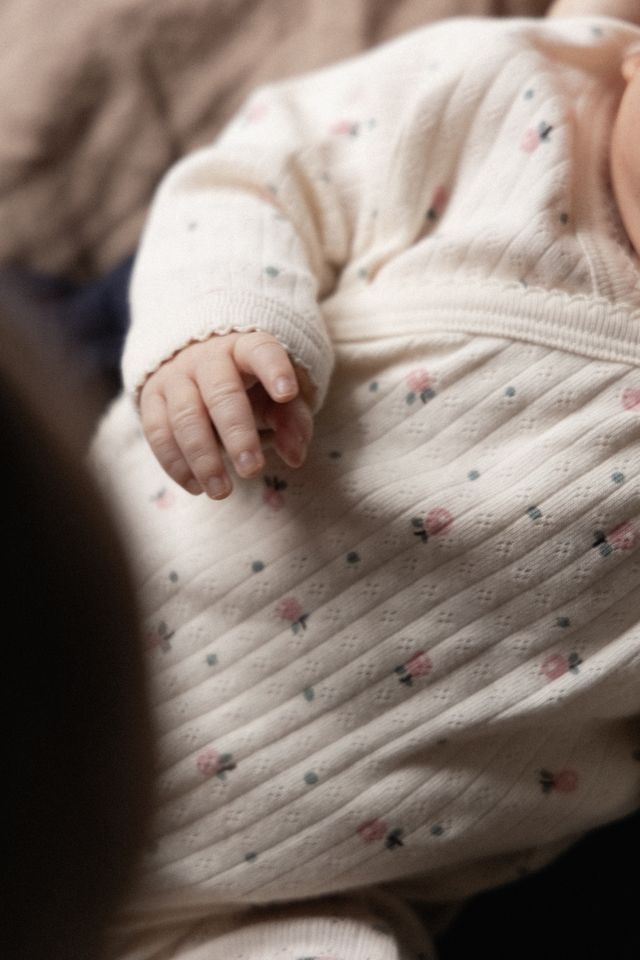 Nature Baby - Kimono Stretch + Grow Pointelle - Posey Blossom