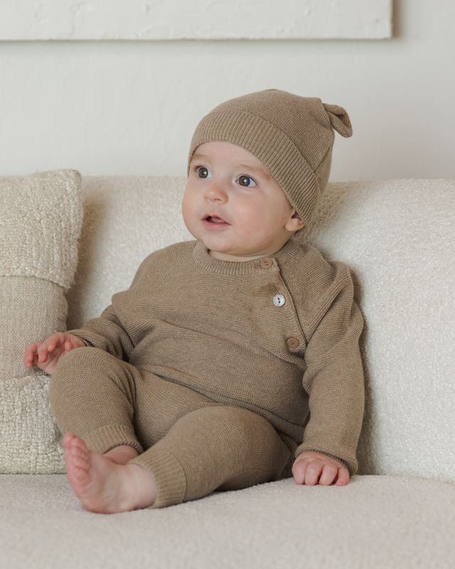 Quincy Mae - Baby Bear Beanie - Mocha