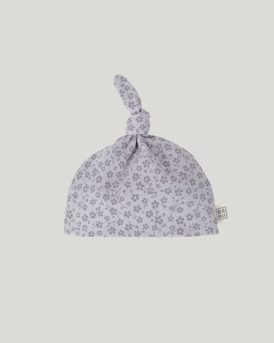 Babu - Knotted Beanie - Ditsy Floral 0-6M
