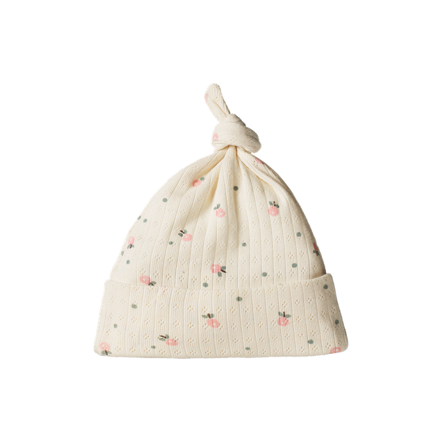Nature Baby - Knotted Beanie Pointelle - Posey Blossom