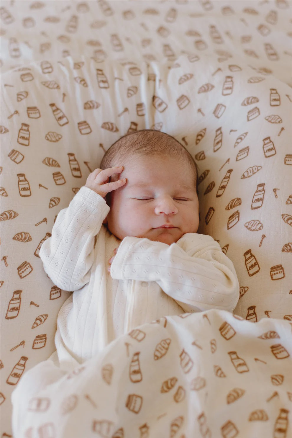 Leni the Label - Muslin Swaddle Blanket - Milk and Honey