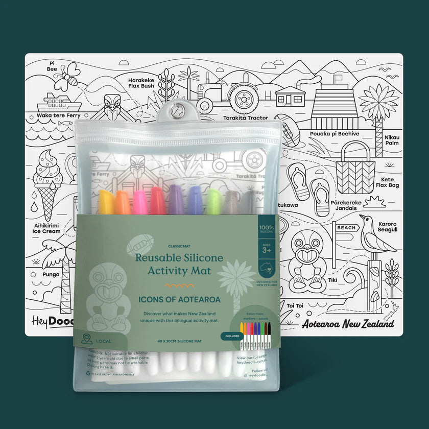 Hey Doodle - Reusable Silicone Colouring Mat - Large