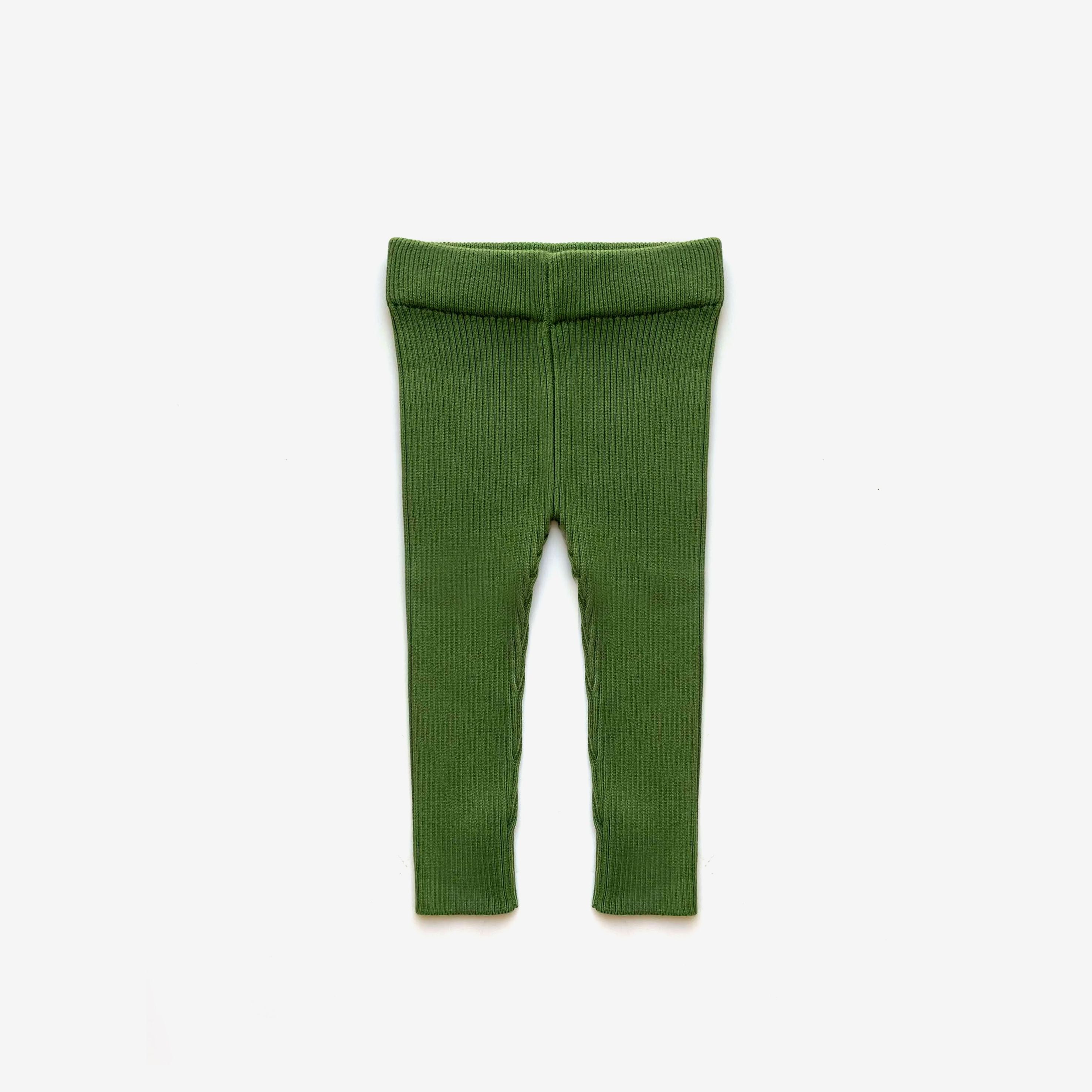 The Rest - Organic Cotton Rib Knit Leggings - Clover