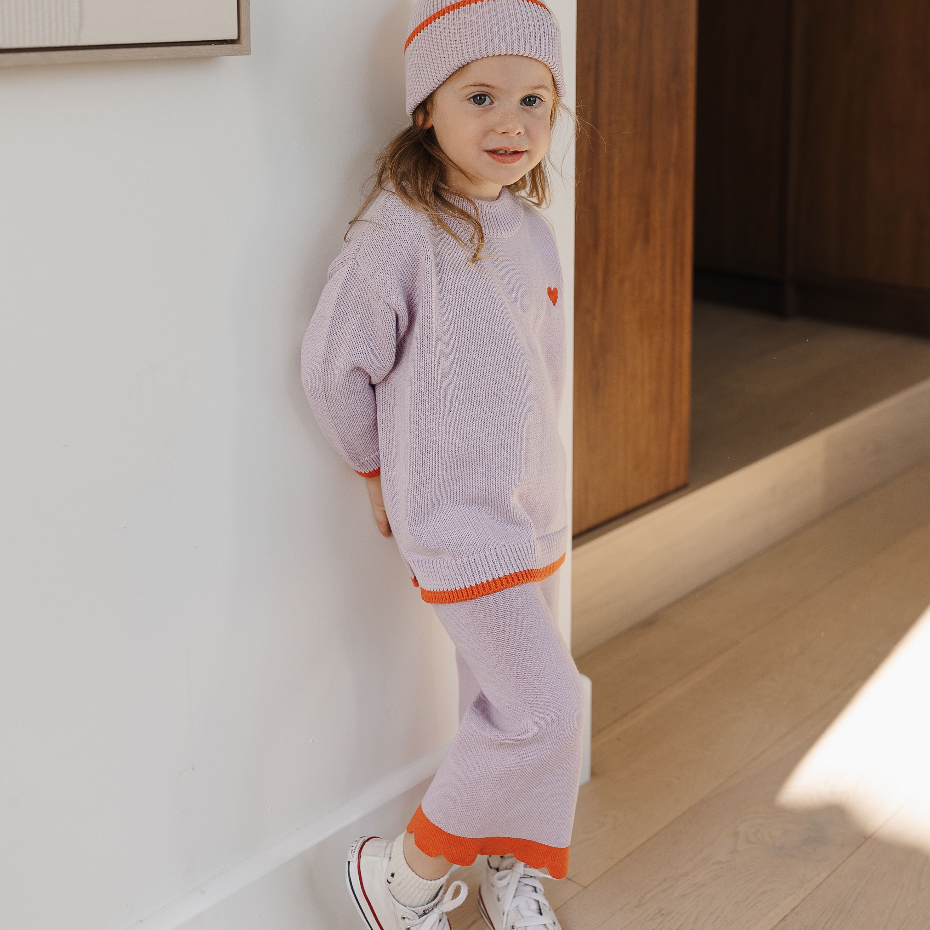 The Rest - Organic Cotton Scallop Flares - Lilac Dip