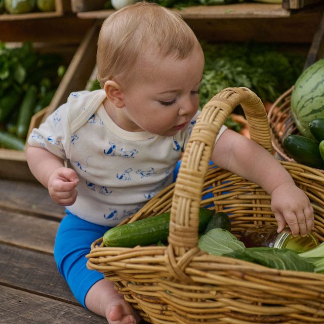 Nature Baby - S/S Bodysuit - Dog Walk