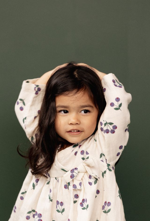 Nature Baby - Mabel Dress - Winter Berry Natural