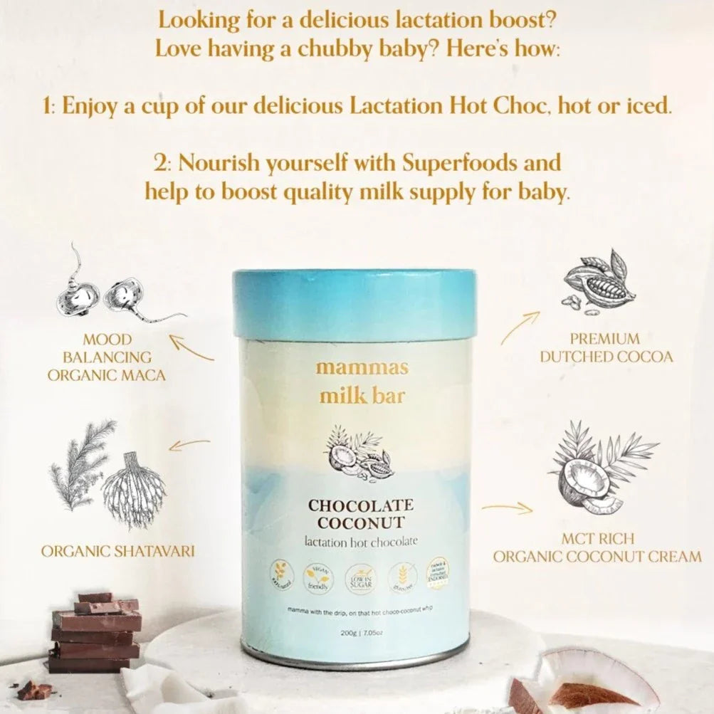 Mammas Milk Bar - Lactation Hot Chocolate - Coconut Chocolate