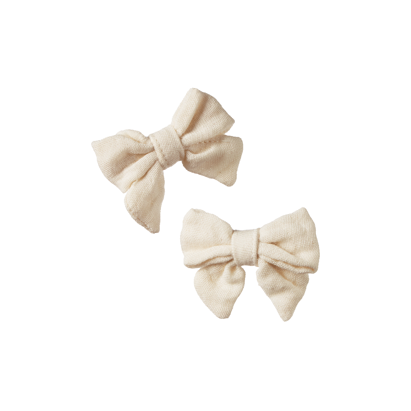 Nature Baby - Bow Hair Clips 2pk - Natural