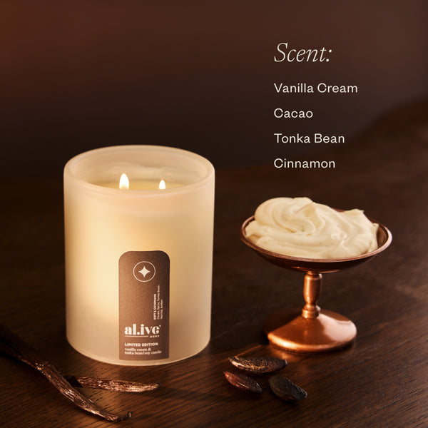 Al.ive - Soy Candle - Vanilla Cream + Tonka Bean