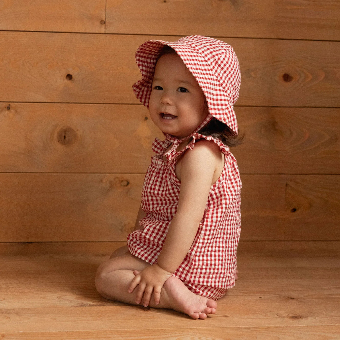 Nature Baby - Petal Set - Red Gingham