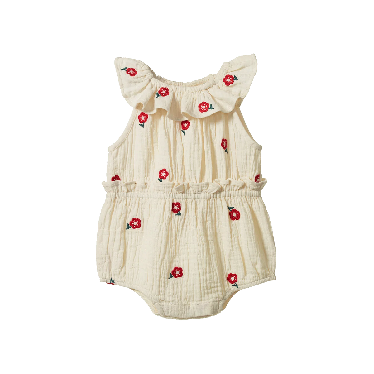Nature Baby - Plum Suit Muslin - Red Flora