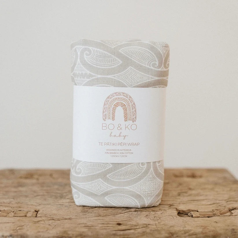 BO & KO - Te Pātiki Pēpi Wrap - Pumice Stone