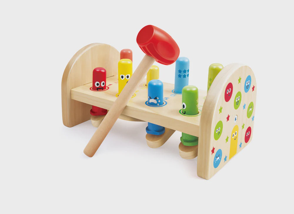 Hape - Rainbow Hammer Bench