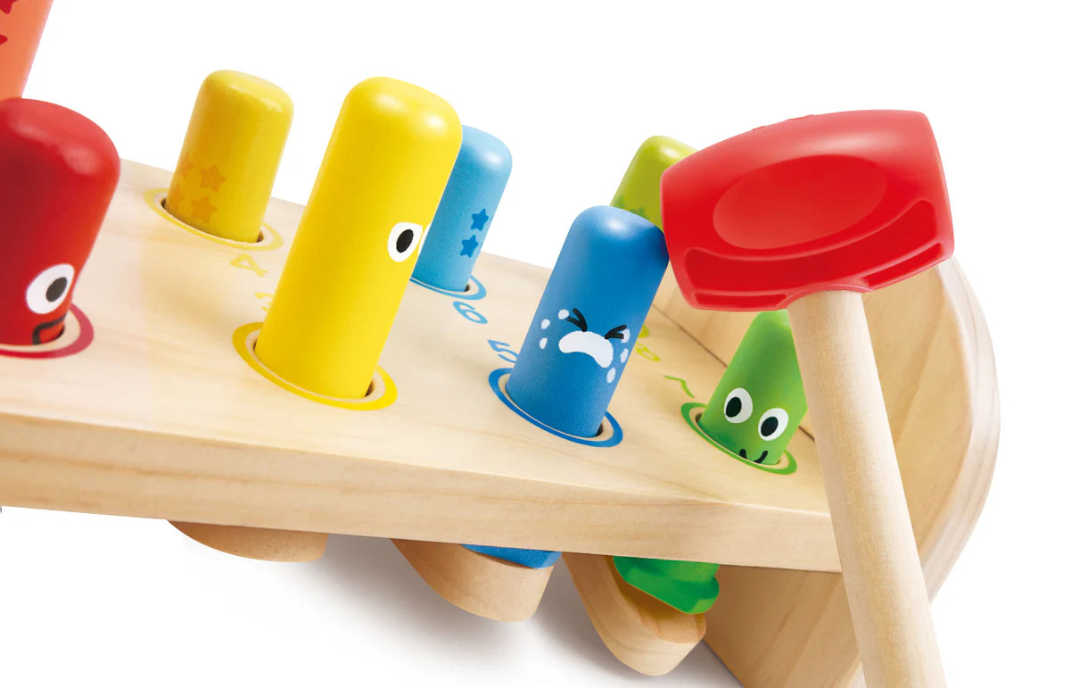 Hape - Rainbow Hammer Bench