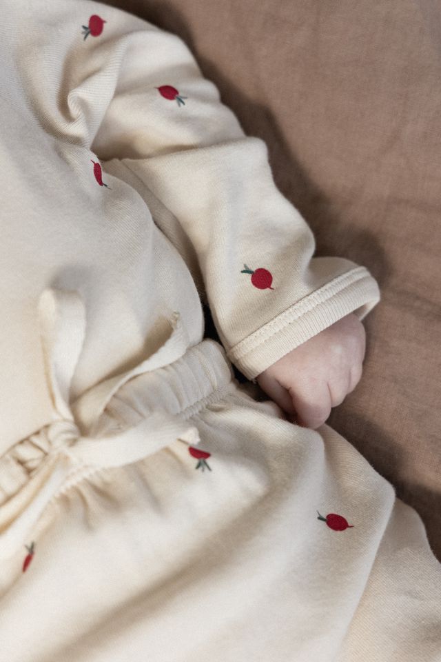 Nature Baby - L/S Kimono Bodysuit - Radish