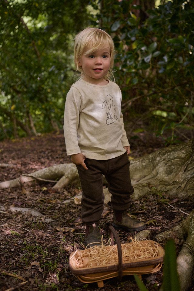 Nature Baby - L/S River Tee - Bramble Bunny Print