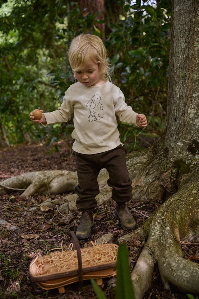 Nature Baby - L/S River Tee - Bramble Bunny Print
