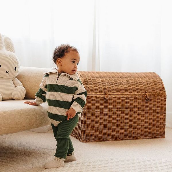 The Rest - Organic Cotton Rib Knit Leggings - Clover