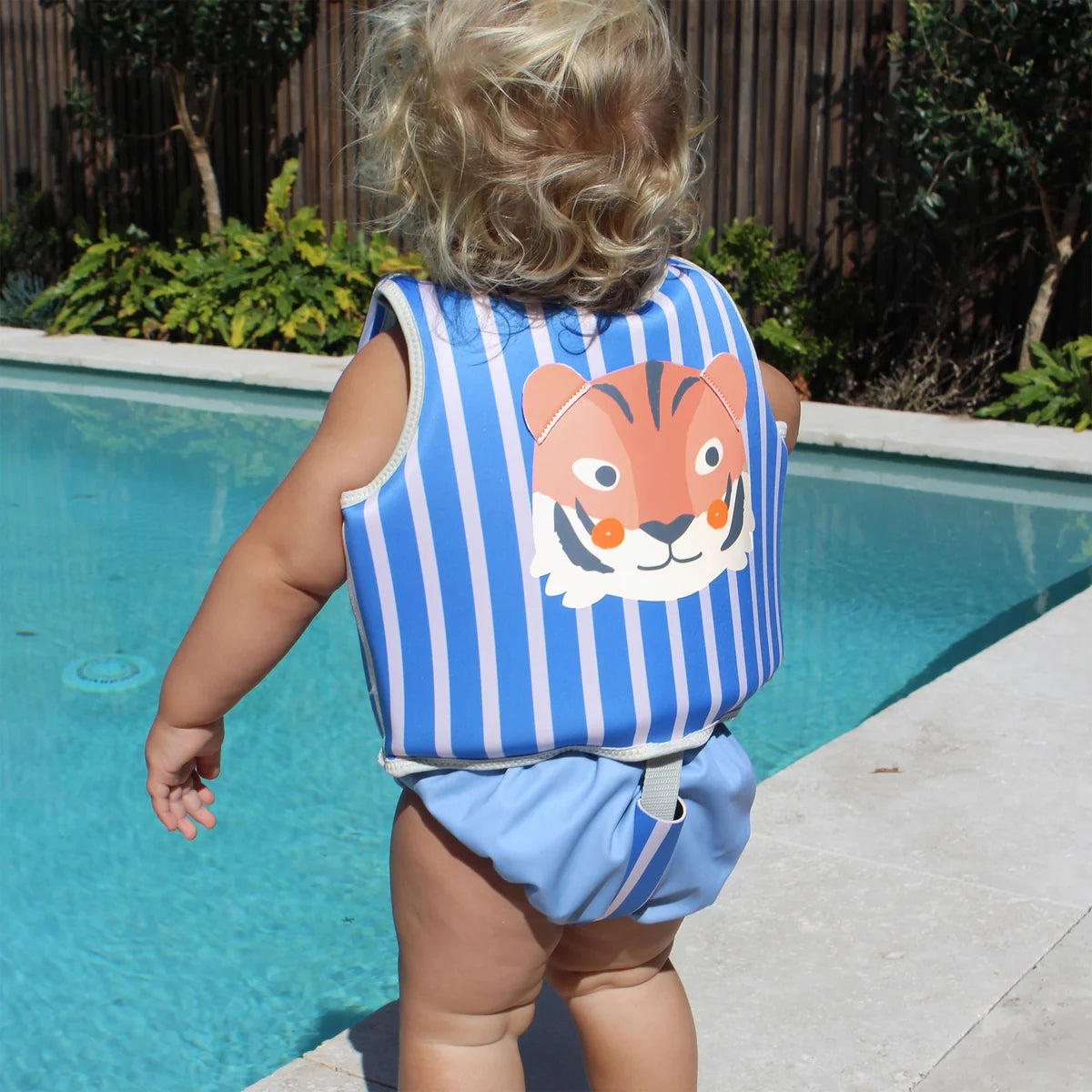 Sunnylife - Kids Swim Vest - Tino the Tiger Blue