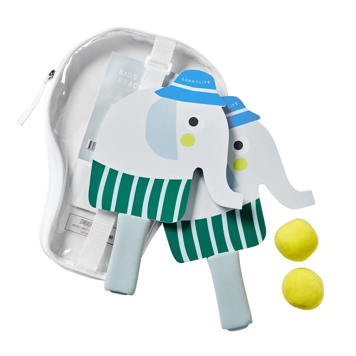 Sunnylife - Kids Velcro Beach Bats - Eli the Elephant