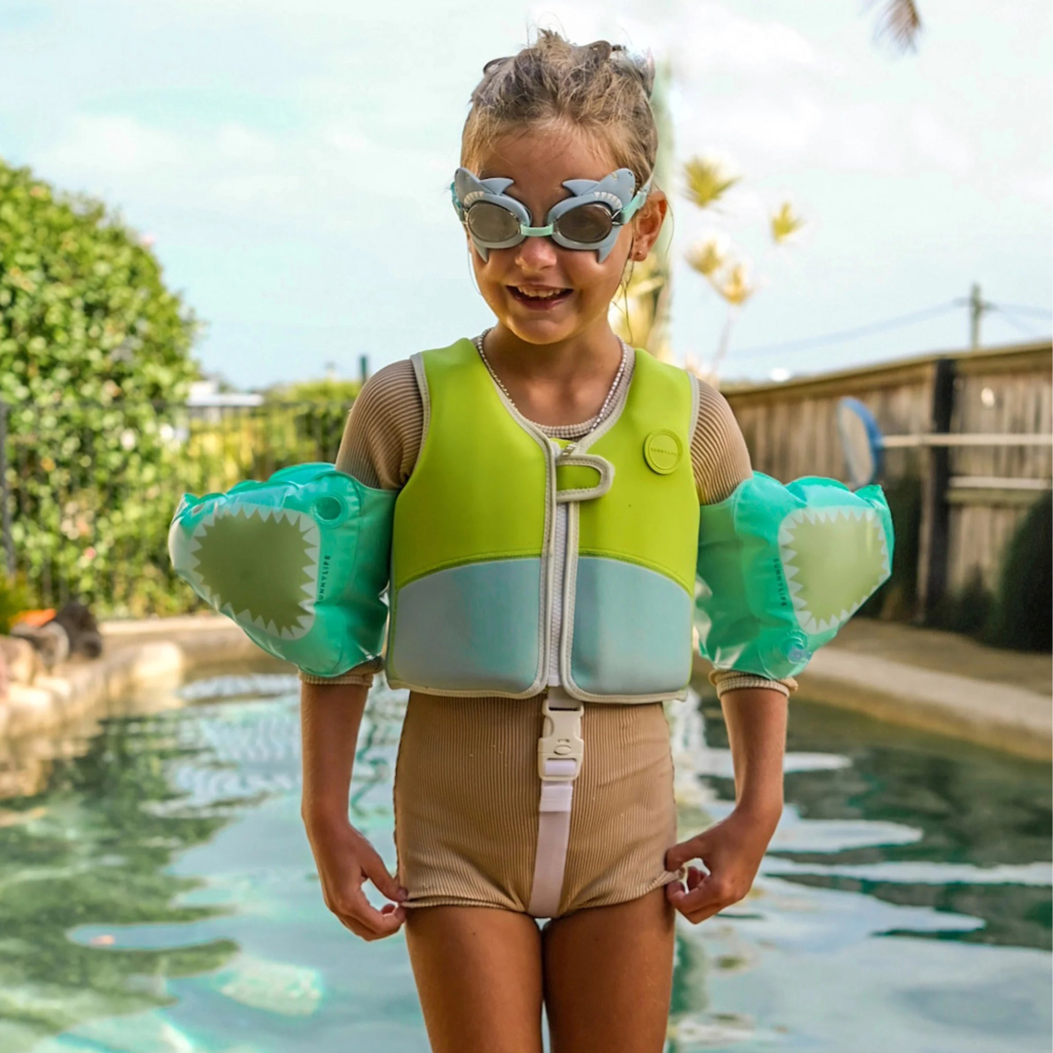 SUNNYLiFE - Float Bands - Salty the Shark Aqua