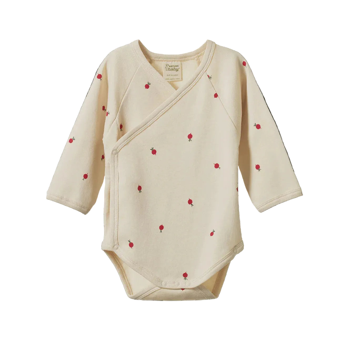 Nature Baby - L/S Kimono Bodysuit - Radish