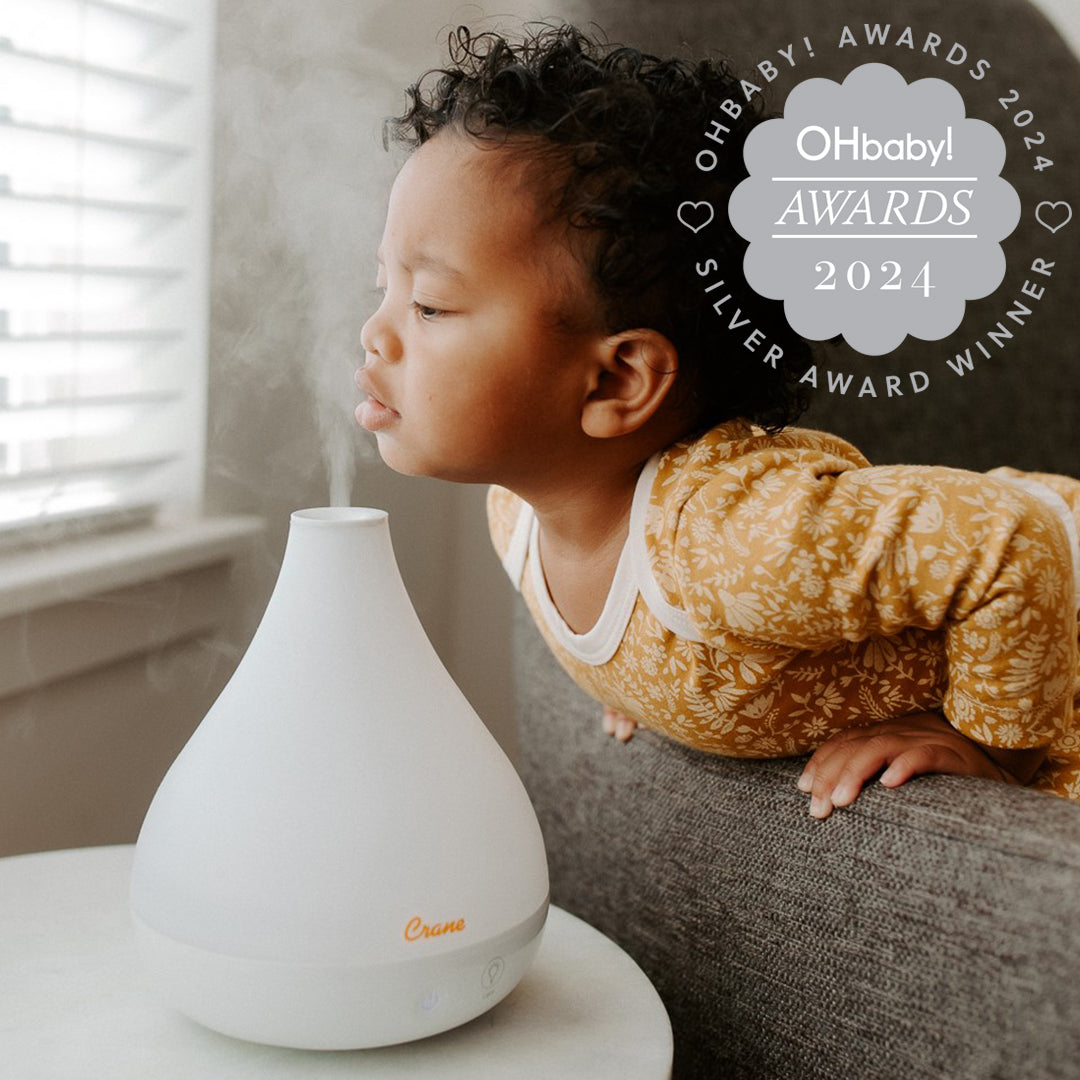 Crane - Cool Mist Humidifier + Aroma Diffuser - White