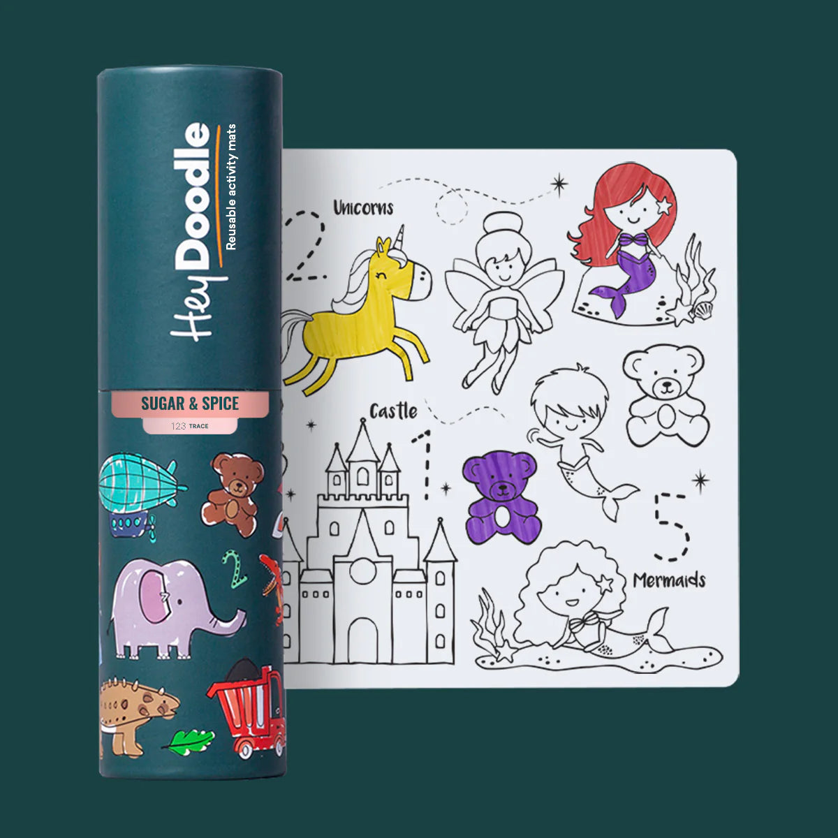 Hey Doodle - Reusable Silicone Colouring Mats - Mini