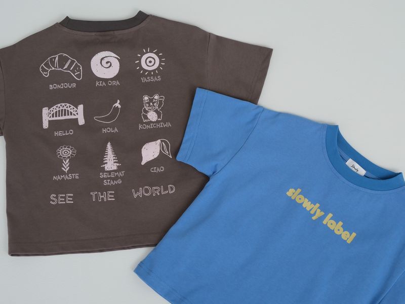 Slowly Label - See The World Tee - Blue