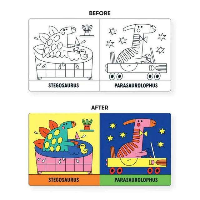Magic Bath Colour Book - Rub-a-Dub-Dino