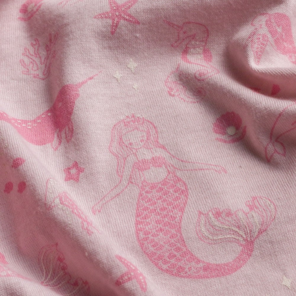 Woolbabe - 3 Seasons Front Zip Sleeping Bag 3-24M - Shell Mermaids