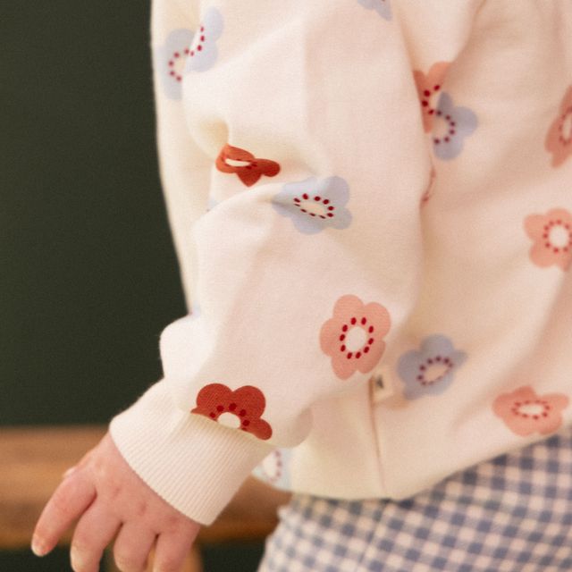 Nature Baby - Emerson Sweater - Flora Stamp