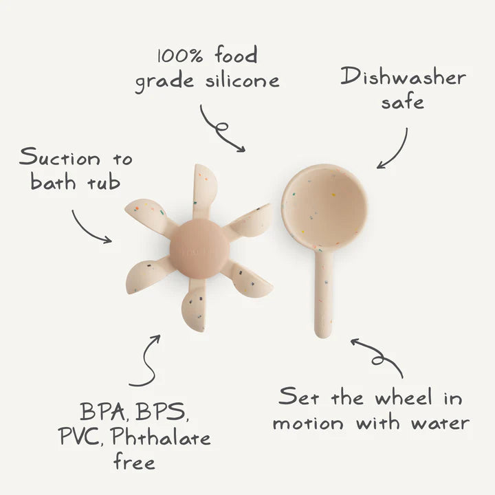Mushie - Bath Play Set - Water Wheel