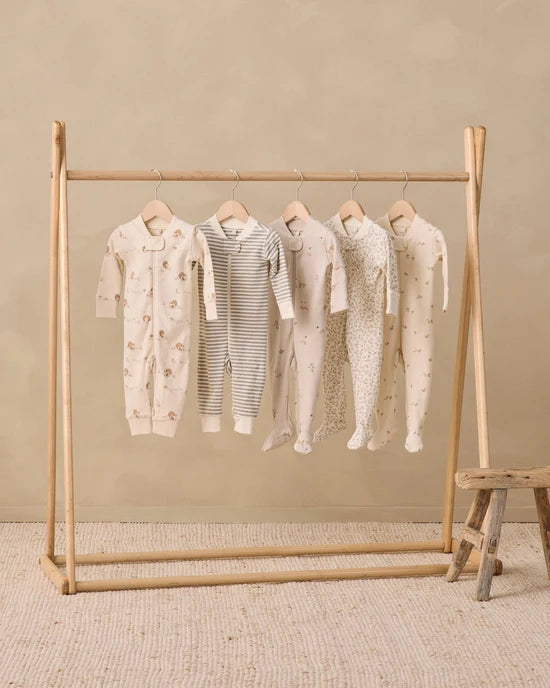 Quincy Mae - Zip Long Sleeve Sleeper Footie - Pears