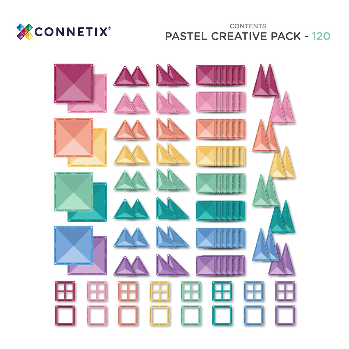 Connetix - Pastel Creative Pack 120 pc