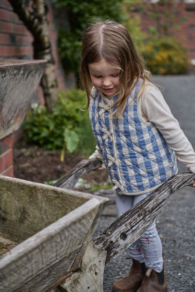 Nature Baby - Marlo Quilted Vest - Bluebelle Check
