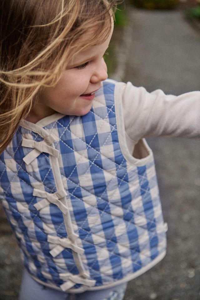 Nature Baby - Marlo Quilted Vest - Bluebelle Check