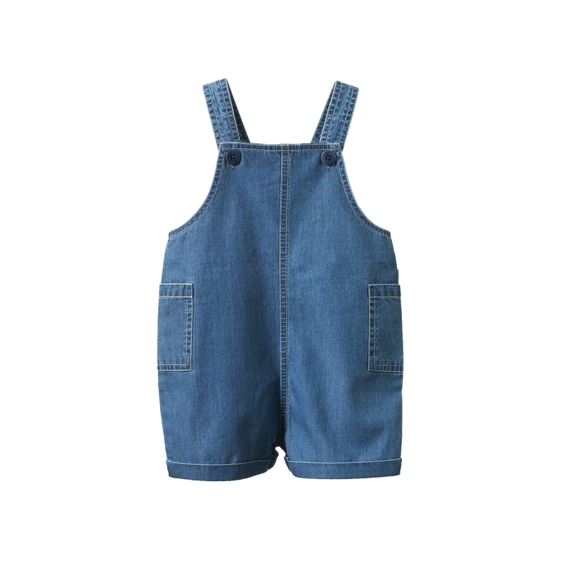 Nature Baby - Tucker Shortie Overalls - Chambray