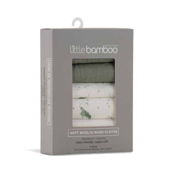 Little Bamboo - Muslin Wash Cloths - Turtle Bay