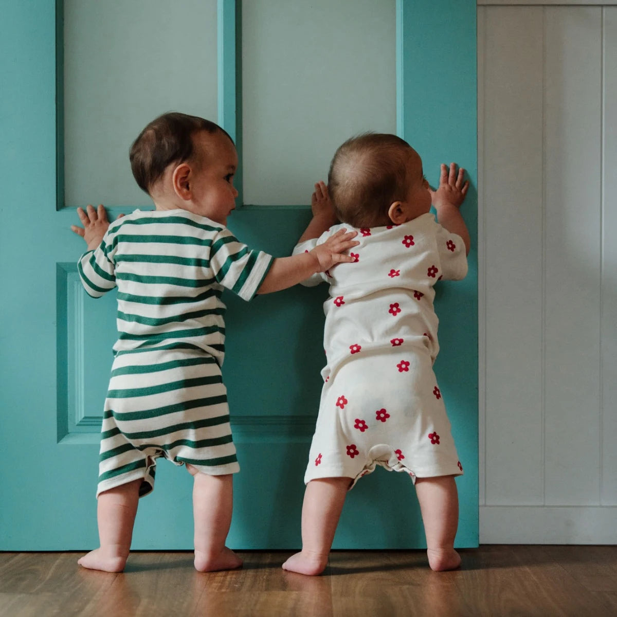 Nature Baby - Summer Sleepy Suit - Flora Red
