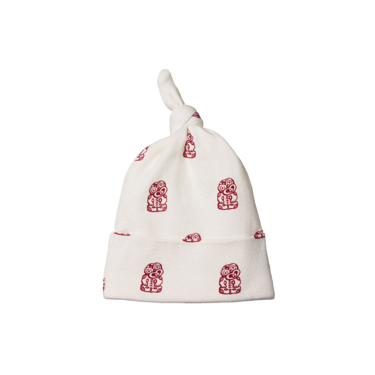 Nature Baby - Cotton Knotted Beanie - Tiki Print
