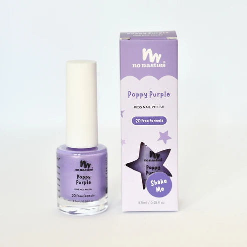 No Nasties - Poppy Purple Water-Based Nail Polish for Kids