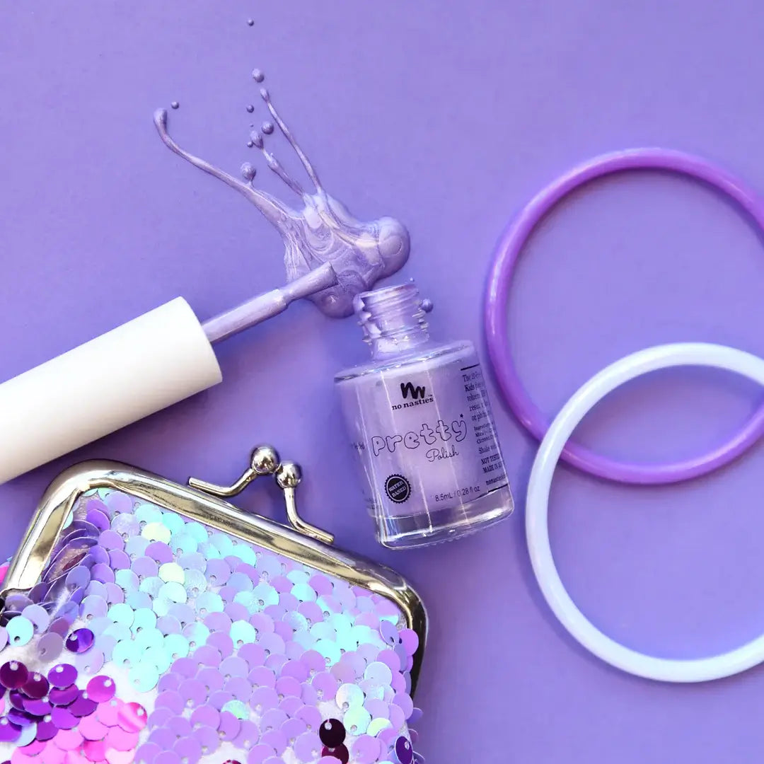 No Nasties - Poppy Purple Water-Based Nail Polish for Kids