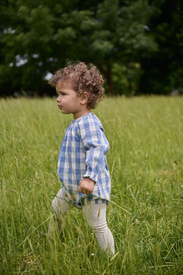 Nature Baby - Meadow Bodysuit Gingham - Bluebelle Check