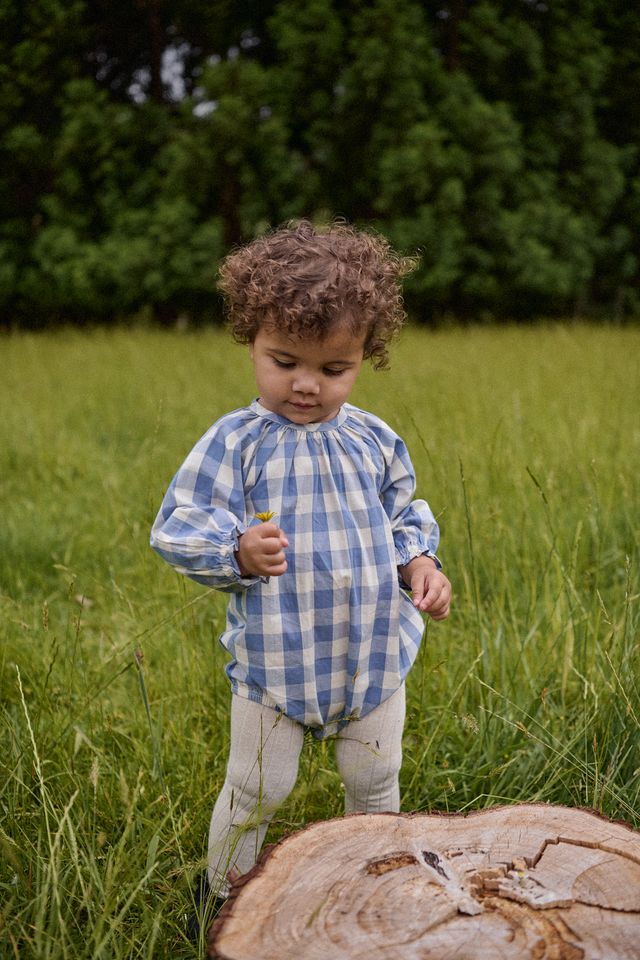 Nature Baby - Meadow Bodysuit Gingham - Bluebelle Check