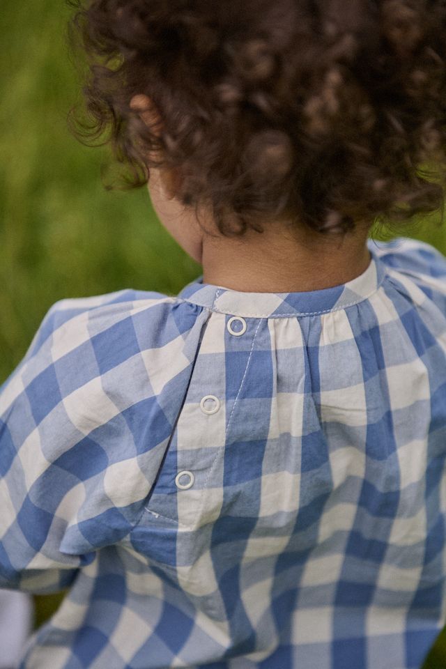 Nature Baby - Meadow Bodysuit Gingham - Bluebelle Check