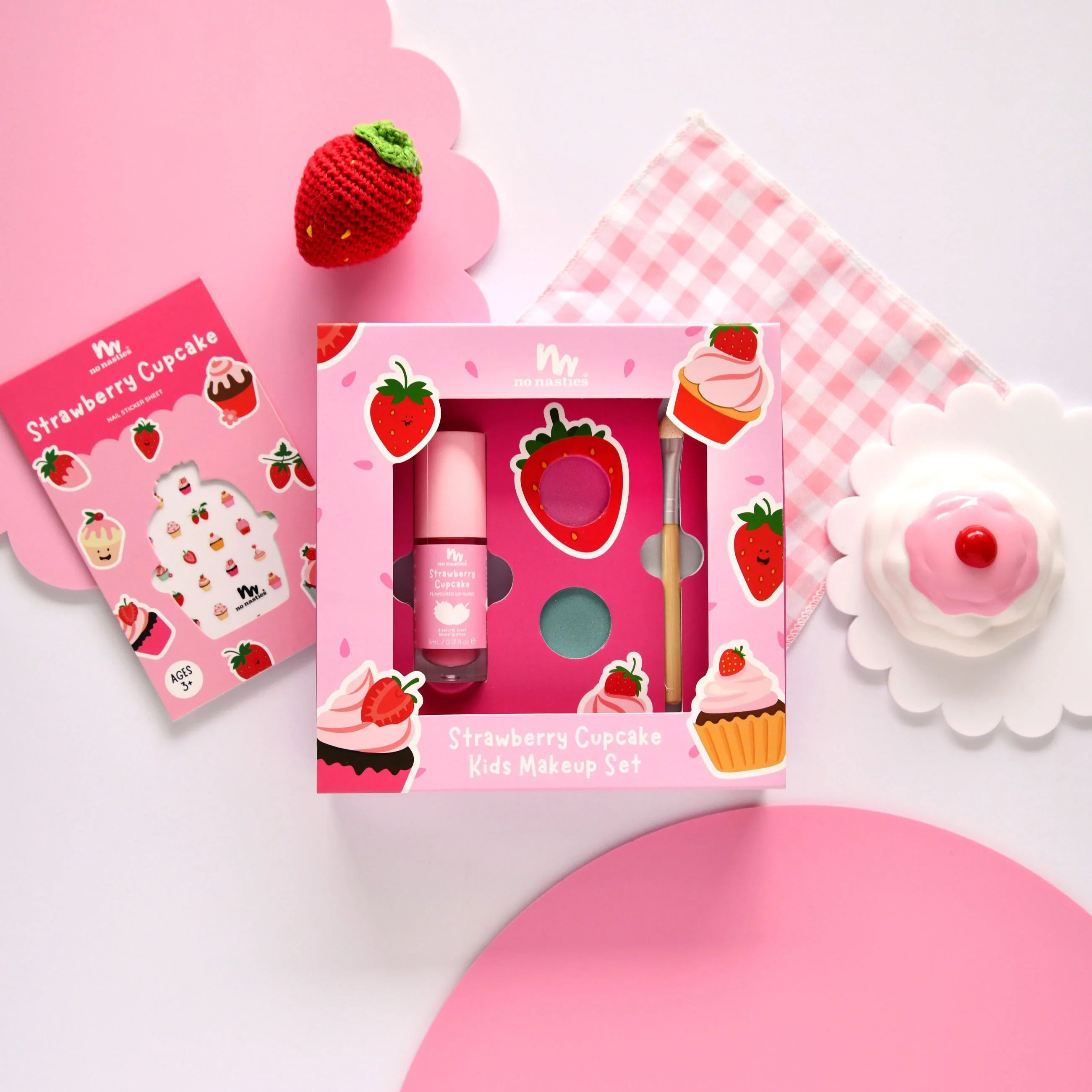 No Nasties - Natural Makeup Gift Set - Strawberry Cupcake