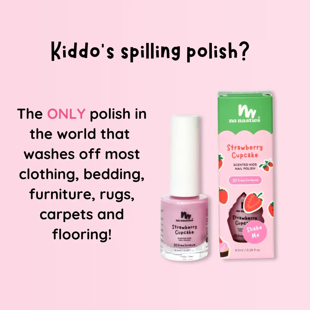 No Nasties - Scented Kids Polish - Strawberry Cupcake