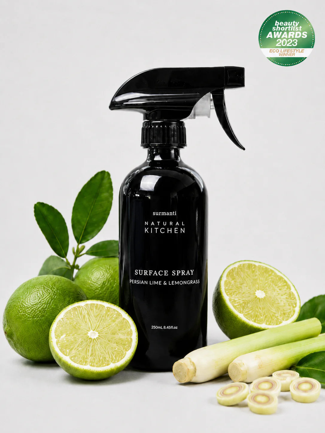 Surmanti - Natural Kitchen Multipurpose Surface Spray 250ml – Persian Lime + Lemongrass